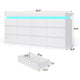 HAUOMS 63 Inch Wide Dresser with LED Light and 12 Drawer Modern Chest for Bedroom Living Room Entryway Hallway