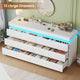 HAUOMS 63 Inch Wide Dresser with LED Light and 12 Drawer Modern Chest for Bedroom Living Room Entryway Hallway