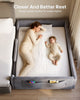 HAUOMS Full Floor Bed with Slats and High Rails 2-in-1 Convertible Beds with Upholstered Teddy Boucle Curve Round Frame for Girls and Boys