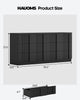 HAUOMS 55.2 Inch Wide Dresser with 6 Drawers Fluted Modern Wooden Chest Storage Organizer for Living Room Hallway Entryway