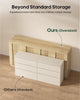 HAUOMS 55.2 Inch Wide Dresser with 6 Drawers Fluted Modern Wooden Chest Storage Organizer for Living Room Hallway Entryway