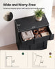 HAUOMS 43.3 Tall Inch Dresser with 5 Drawer Fluted Wood Chest Storage Cabinet for Living Room Hallway Entryway Home Office