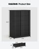 HAUOMS 43.3 Tall Inch Dresser with 5 Drawer Fluted Wood Chest Storage Cabinet for Living Room Hallway Entryway Home Office