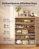 HAUOMS 43.3 Tall Inch Dresser with 5 Drawer Fluted Wood Chest Storage Cabinet for Living Room Hallway Entryway Home Office