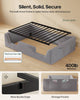 HAUOMS Twin Floor Bed with Slats and High Rails Upholstered  2-in-1 Beds with Teddy Boucle Curve Round Frame for Girls and Boys