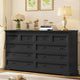 HAUOMS 55.1 inch wide Dresser With 10 Storage Drawers for Bedroom and living room