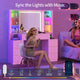 HAUOMS Vanity with 8 Drawers and Charging Station Fluted Makeup Vanity Desk with Mirror and LED Lights for Girls Women