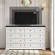 HAUOMS 55.1 inch wide Dresser With 10 Storage Drawers for Bedroom and living room