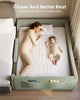 HAUOMS Full Floor Bed with Slats and High Rails 2-in-1 Convertible Beds with Upholstered Teddy Boucle Curve Round Frame for Girls and Boys