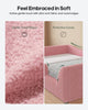 HAUOMS Full Floor Bed with Slats and High Rails 2-in-1 Convertible Beds with Upholstered Teddy Boucle Curve Round Frame for Girls and Boys