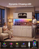 HAUOMS 72.9 Inch Tall Storage Cabinet with Charging Station and LED Lights Kitchen Pantry with Wine Rack and Spacious Drawers Ergonomic Fridge-Door Design