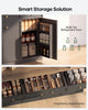 HAUOMS 72.9 Inch Tall Storage Cabinet with Charging Station and LED Lights Kitchen Pantry with Wine Rack and Spacious Drawers Ergonomic Fridge-Door Design