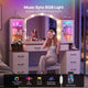 HAUOMS 59.1 Inch Vanity with Mirror and LED Lights Farmhouse Western 8 Drawers Dressing Table with Charging Station for Girls Women