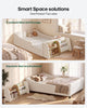 HAUOMS Twin Floor Bed with Bookshelf Low Montessori 2-in-1 Beds Upholstered Frame No Box Spring Needed for Girls and Boys
