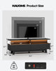 HAUOMS 59 Inch TV Stand with Cable Management and Hidden Power Station Fluted Modern TV Cabinet with Storage and LED Lights