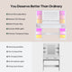 HAUOMS 59.1 Inch Vanity with RGB Sound Sync Lights and charging station Large Makeup Vanity Desk with 2 drawers and 4 glass cabinets for girl and women
