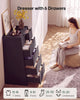 HAUOMS 43.3 Inch Tall Dresser with 6 Drawer Modern Chest for Living Room Bedroom Hallway