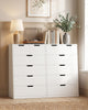 HAUOMS 43.3 Inch Tall Dresser with 6 Drawer Modern Chest for Living Room Bedroom Hallway