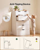 HAUOMS 43.3 Inch Tall Dresser with 6 Drawer Modern Chest for Living Room Bedroom Hallway