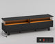 HAUOMS 70.9 Inch TV Stand with Hidden Power Station and LED Lights Fluted Modern TV Cabinet with Storage and Cable Management