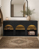 HAUOMS 63 inch Console Table with 3 Drawers and 3-Tier Storage Farmhouse Arched Table with RGB Lights and Charging Station for Entrance Hallway Foyer Living Room