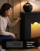 HAUOMS 55 inch Console Table with LED Lights and Power Outlet Entryway Table with Architectural frame and adjustable ambient lighting for hallway sofa or living room 