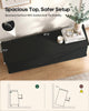 HAUOMS 47.3 Inch Wide Dresser with 6 Drawers and RGB LED Lights Modern Layered Panel Storage Chest for Bedroom Hallway