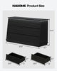 HAUOMS 47.3 Inch Wide Dresser with 6 Drawers and RGB LED Lights Modern Layered Panel Storage Chest for Bedroom Hallway