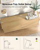 HAUOMS 47.3 Inch Wide Dresser with 6 Drawers and RGB LED Lights Modern Layered Panel Storage Chest for Bedroom Hallway
