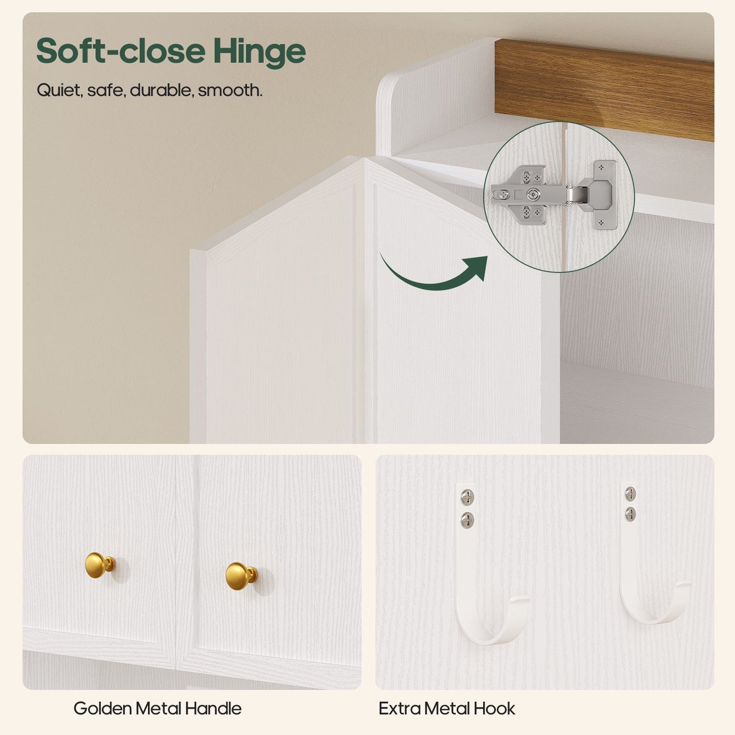 HAUOMS Over Toilet Storage Cabinet with Doors 2-in-1 Separatable Tall Narrow Cabinet 7-Tier Bathroom Storage Cabinet with Adjustable Shelf