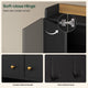 HAUOMS Over Toilet Storage Cabinet with Doors 2-in-1 Separatable Tall Narrow Cabinet 7-Tier Bathroom Storage Cabinet with Adjustable Shelf