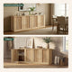 HAUOMS Fluted Storage Cabinet Mid Century Modern Sideboard with Adjustable Shelf