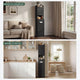 HAUOMS Over Toilet Storage Cabinet with Doors 2-in-1 Separatable Tall Narrow Cabinet 7-Tier Bathroom Storage Cabinet with Adjustable Shelf