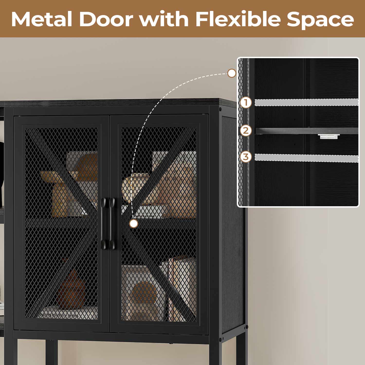 HAUOMS Corner Bookshelf Black Corner Bookcase Large L Shaped Storage Display Shelf, Black