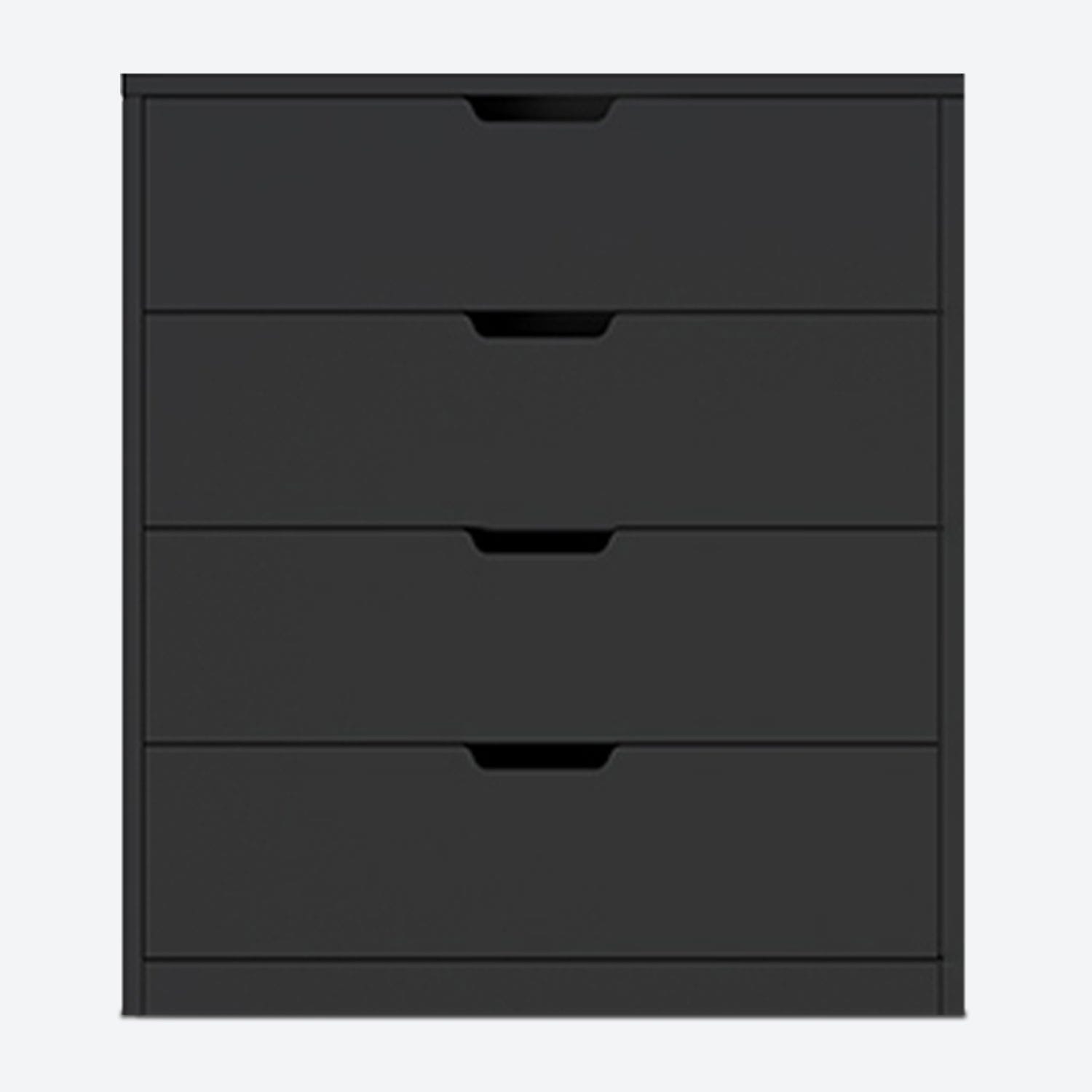 HAUOMS Dresser Black 4 Drawers Dresser Black