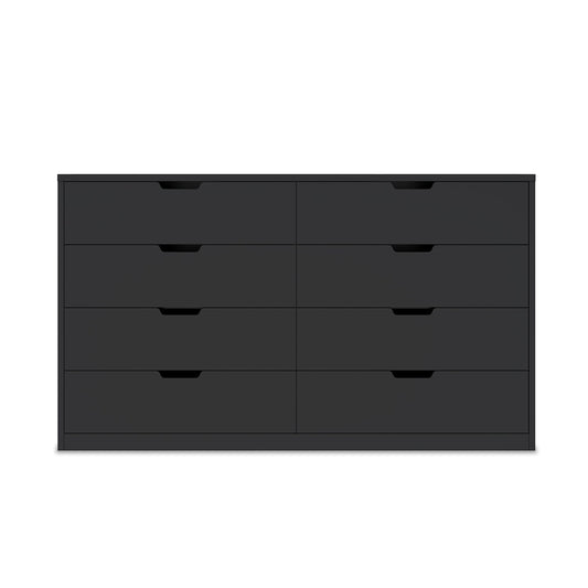 HAUOMS Dresser Black 8 Drawers Dresser Black