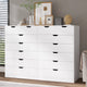 HAUOMS Dresser HAUOMS 51.2" Tall Dresser with 7 Drawer Modern Chest of Drawers for Bedroom Living Room