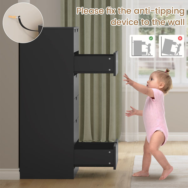 HAUOMS Dresser HAUOMS 51.2" Tall Dresser with 7 Drawer Modern Chest of Drawers for Bedroom Living Room