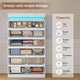 HAUOMS Dresser HAUOMS 52.6" Tall Dresser with 6 Drawers and LED Lights Modern Chest of Drawers for Bedroom Living Room