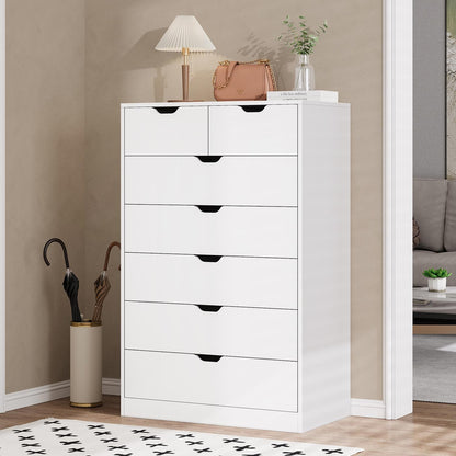 HAUOMS Dresser Tall 7 Drawer Dresser White