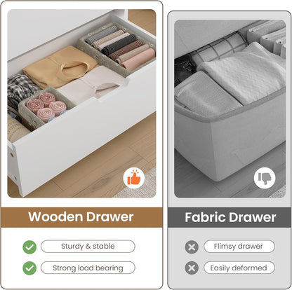 HAUOMS Dresser White Closet Dressers White