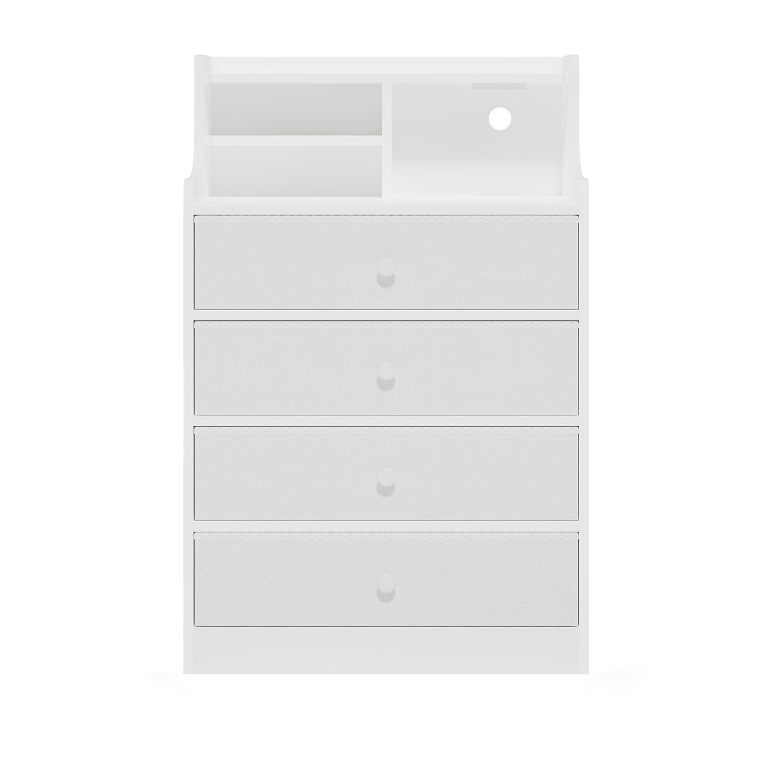 HAUOMS Dresser White Tall Dresser with 4 Drawers White