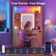 HAUOMS HAUOMS 67" Corner Vanity Desk with 6-Tier Huge Storage Large Makeup Vanity with LED Mirror and Power Hub