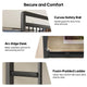 HAUOMS HAUOMS Twin Bunk Beds with Desk RGB LED Lights Power Outlets Underneath Storage Metal Beds with Safety Guardrail and Ladders No Box Spring Needed