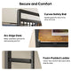HAUOMS HAUOMS Twin Bunk Beds with Desk RGB LED Lights Power Outlets Underneath Storage Metal Beds with Safety Guardrail and Ladders No Box Spring Needed