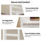 HAUOMS HAUOMS Twin Bunk Beds with Desk RGB LED Lights Power Outlets Underneath Storage Metal Beds with Safety Guardrail and Ladders No Box Spring Needed