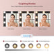 HAUOMS Vanity HAUOMS 43.3” Vanity with Lights and Mirror 11 Drawer and 6 Open Shelves Makeup Vanity with Power Strip for Bedroom
