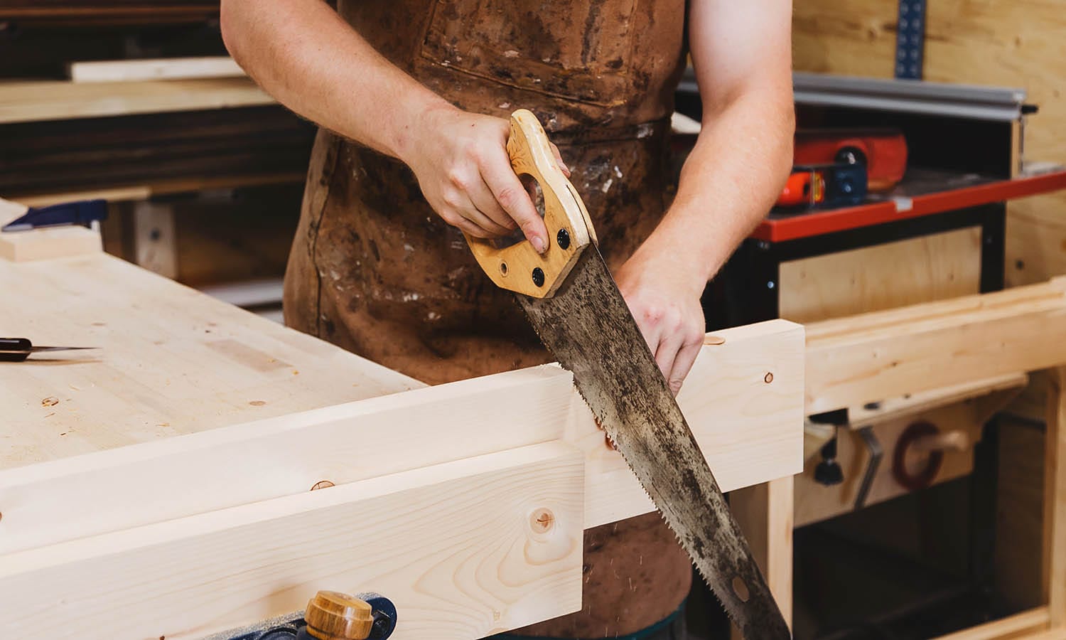 Workers are making furniture